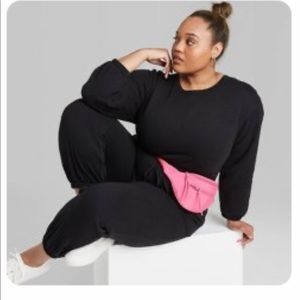Women plus size long sleeve jumpsuit
